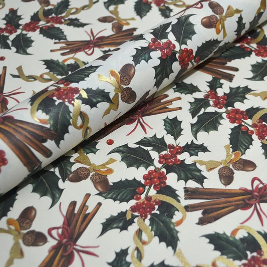 Christmas Wrapping Paper, Holly