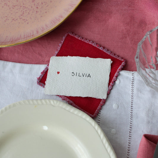 Place Cards, Tiny Heart, Set of 6