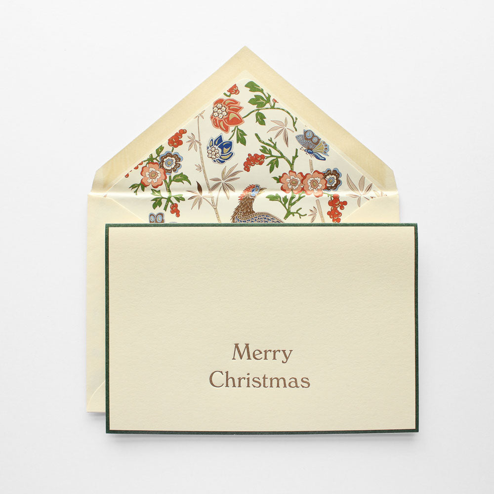 Merry Christmas Boxed Notecards, Florentine, Box of 10