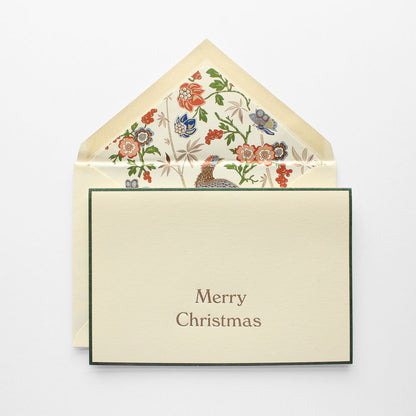 Merry Christmas Boxed Notecards, Florentine, Box of 10
