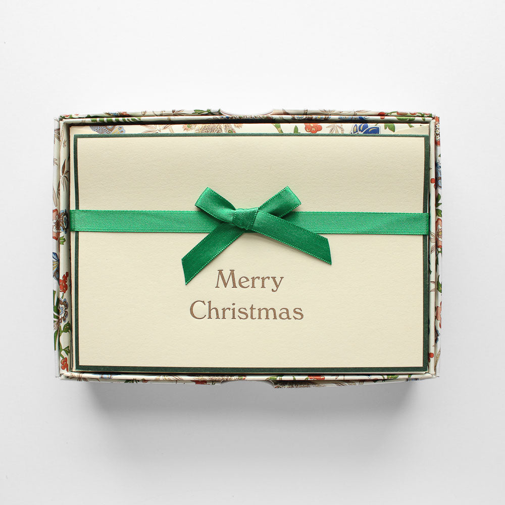 Merry Christmas Boxed Notecards, Florentine, Box of 10
