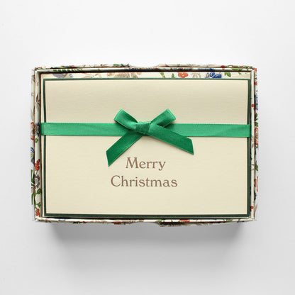 Merry Christmas Boxed Notecards, Florentine, Box of 10