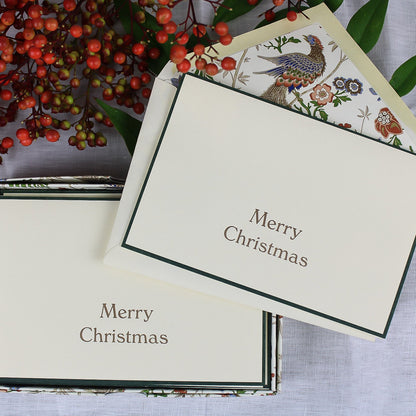 Merry Christmas Boxed Notecards, Florentine, Box of 10