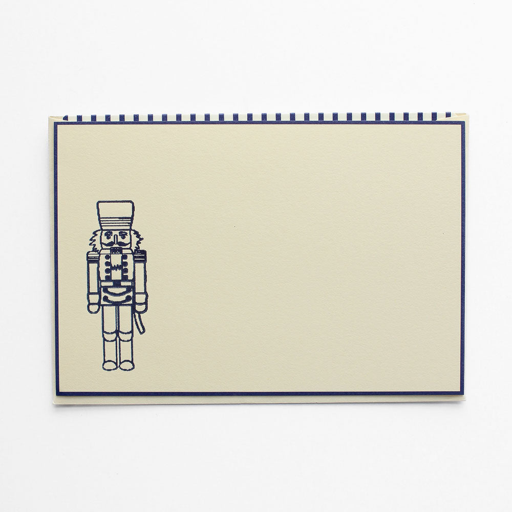Blue Nutcracker Christmas Card