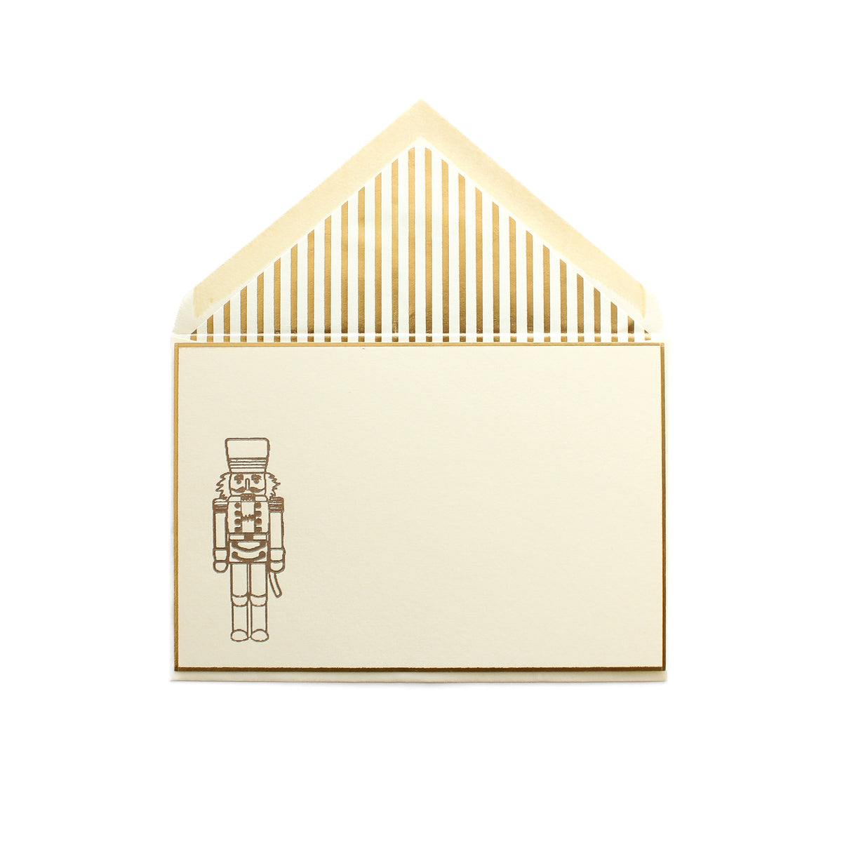 Gold Nutcracker Christmas Card