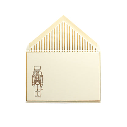 Gold Nutcracker Christmas Card