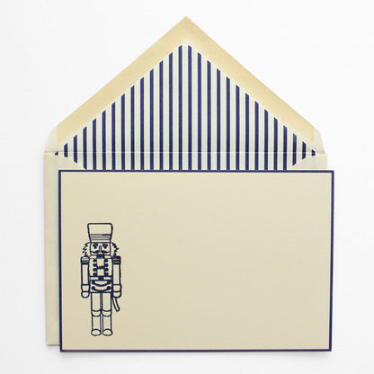 Blue Nutcracker Christmas Card