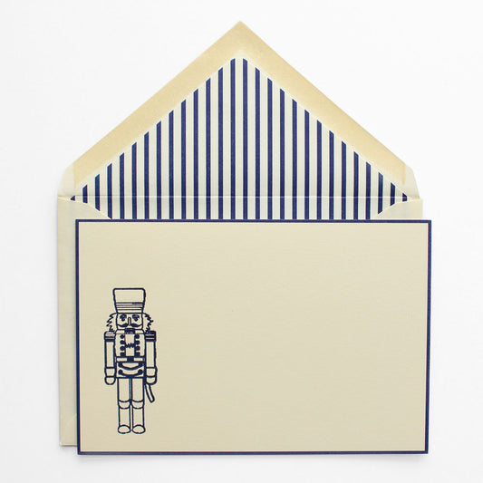 Blue Nutcracker Christmas Card