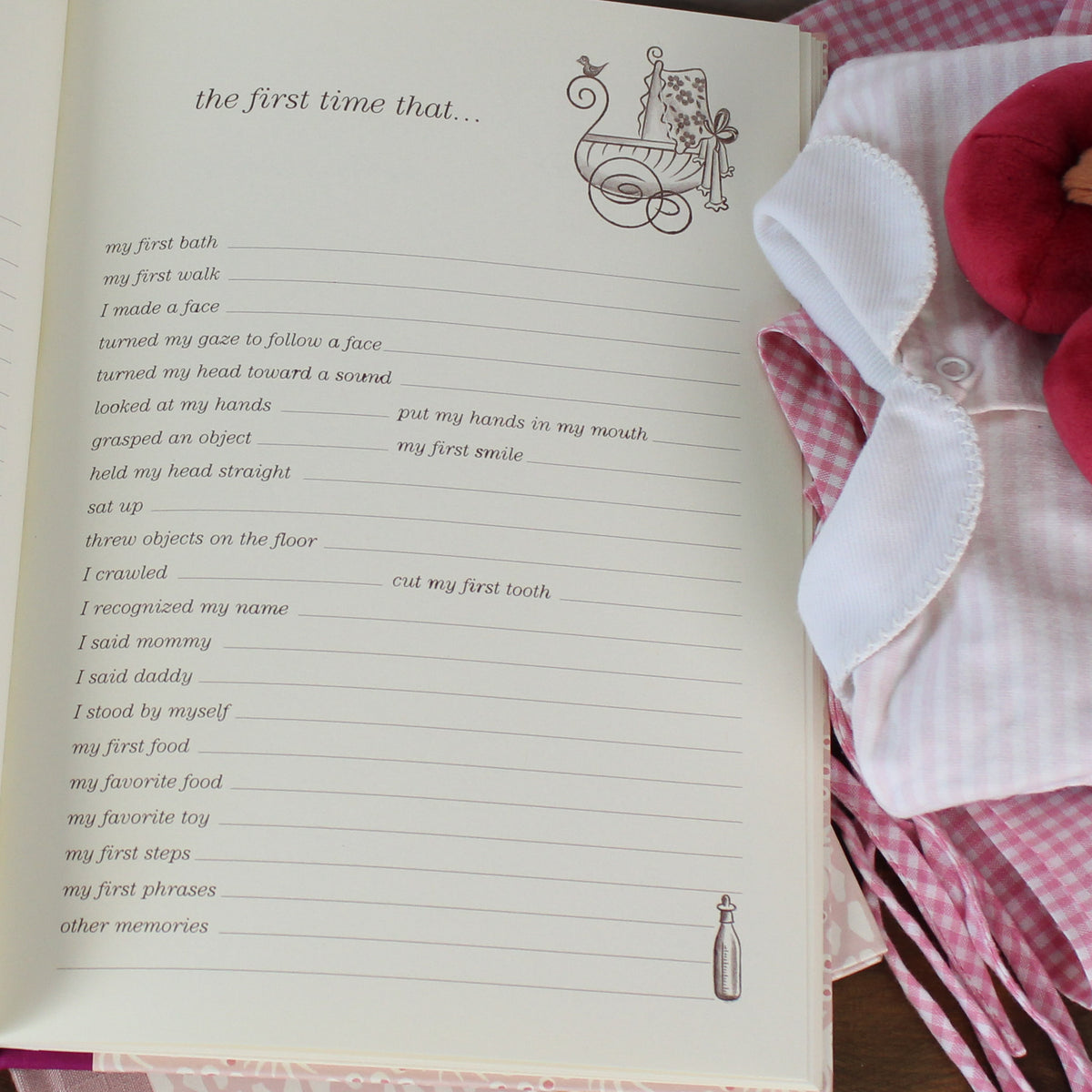 Baby Journal, Pink Stars