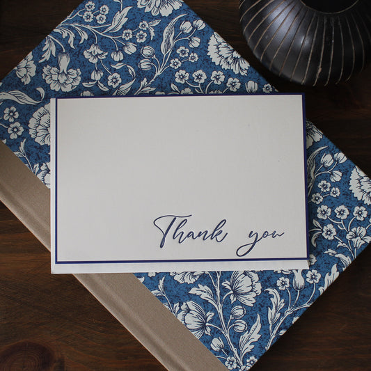 Thank You Greeting Card, Navy