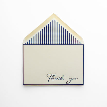 Thank You Greeting Card, Navy